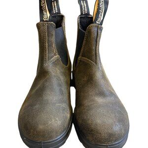 Blundstone Womens High-Top Chelsea Work Boot Size 7 Rustic Brown Premium Leather